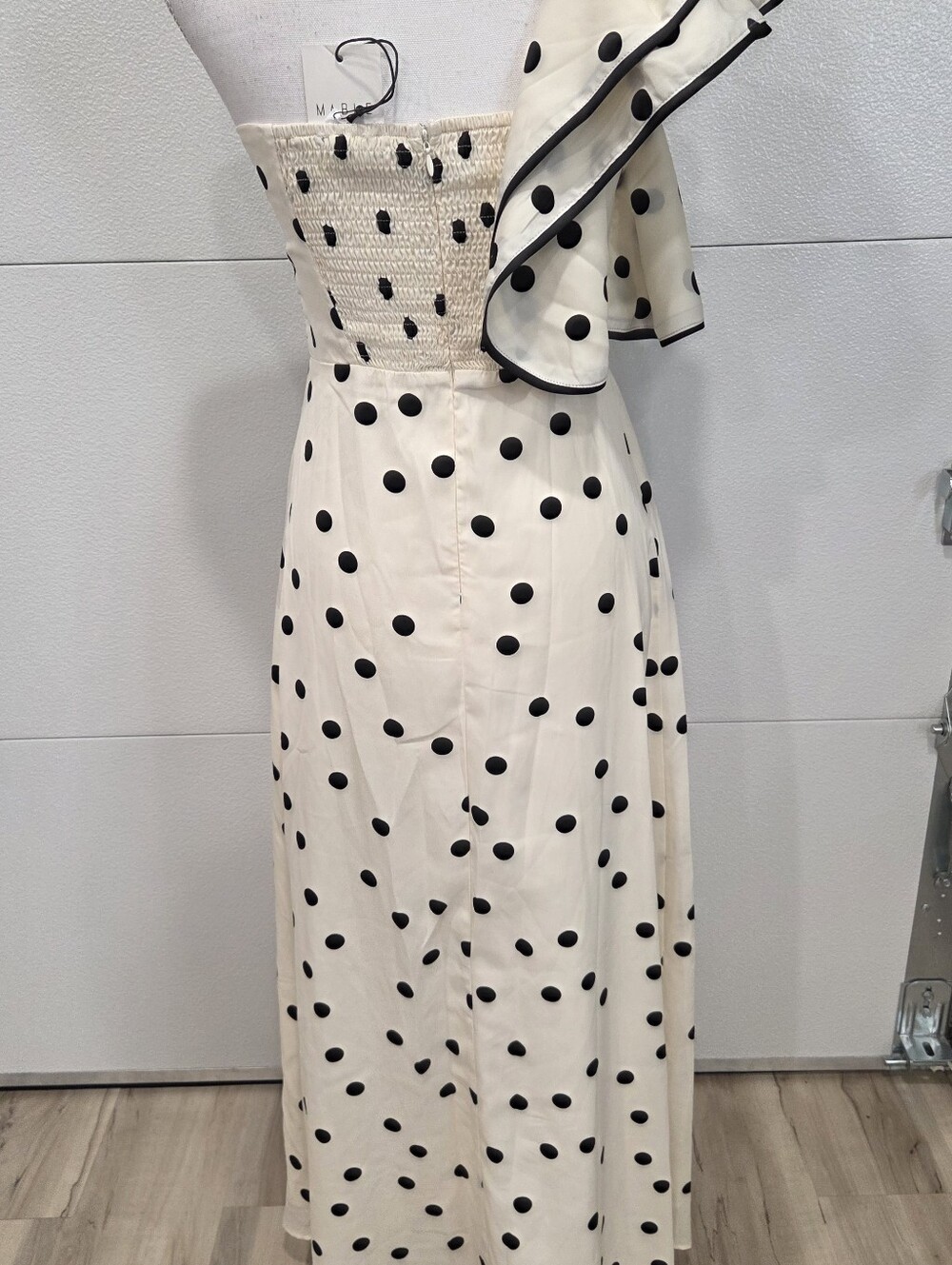 One Shoulder Dress, Polka-dots Maxi Asst Sizes - Picture 2 of 14